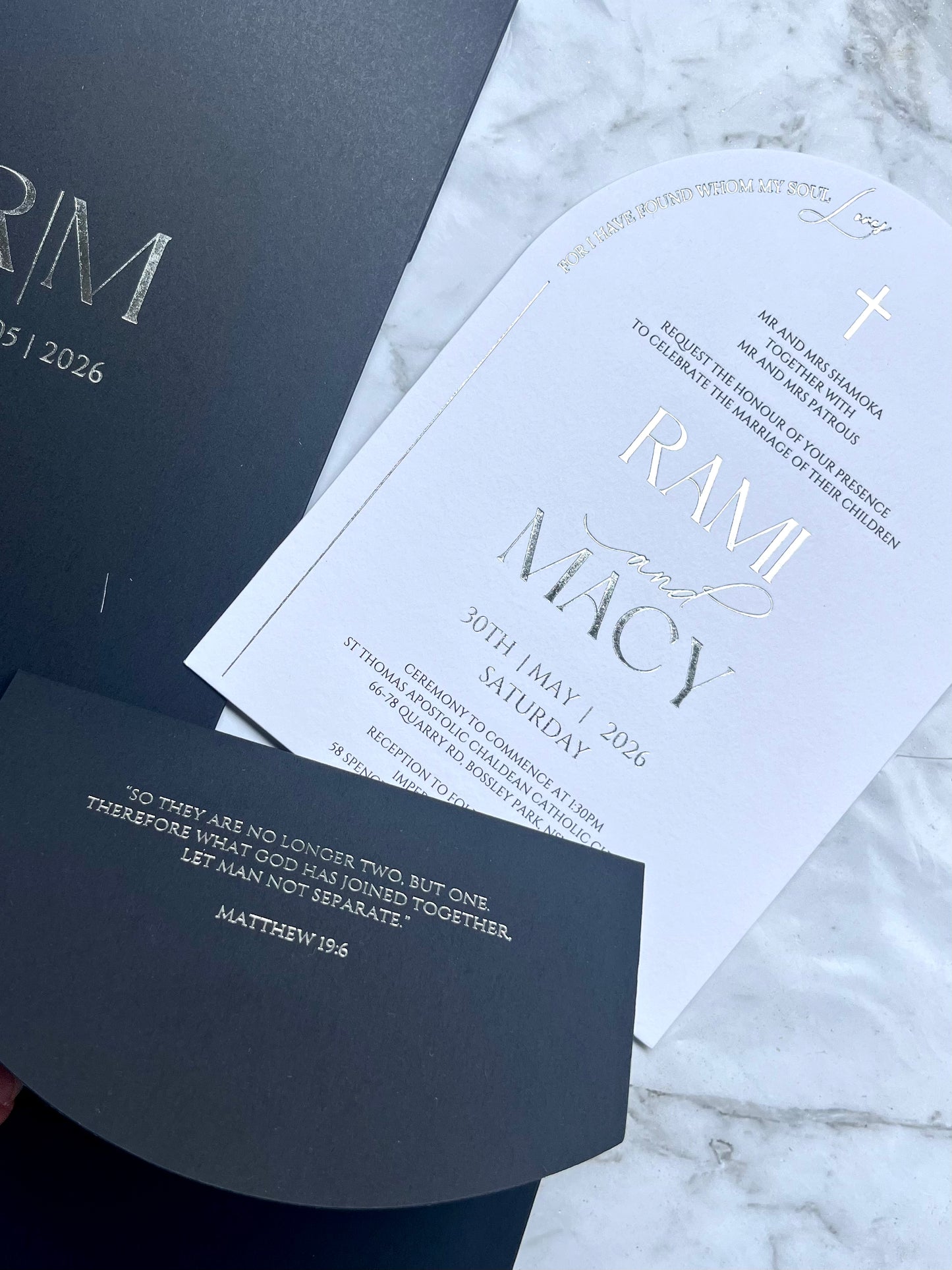 The black Arch Foil Suite