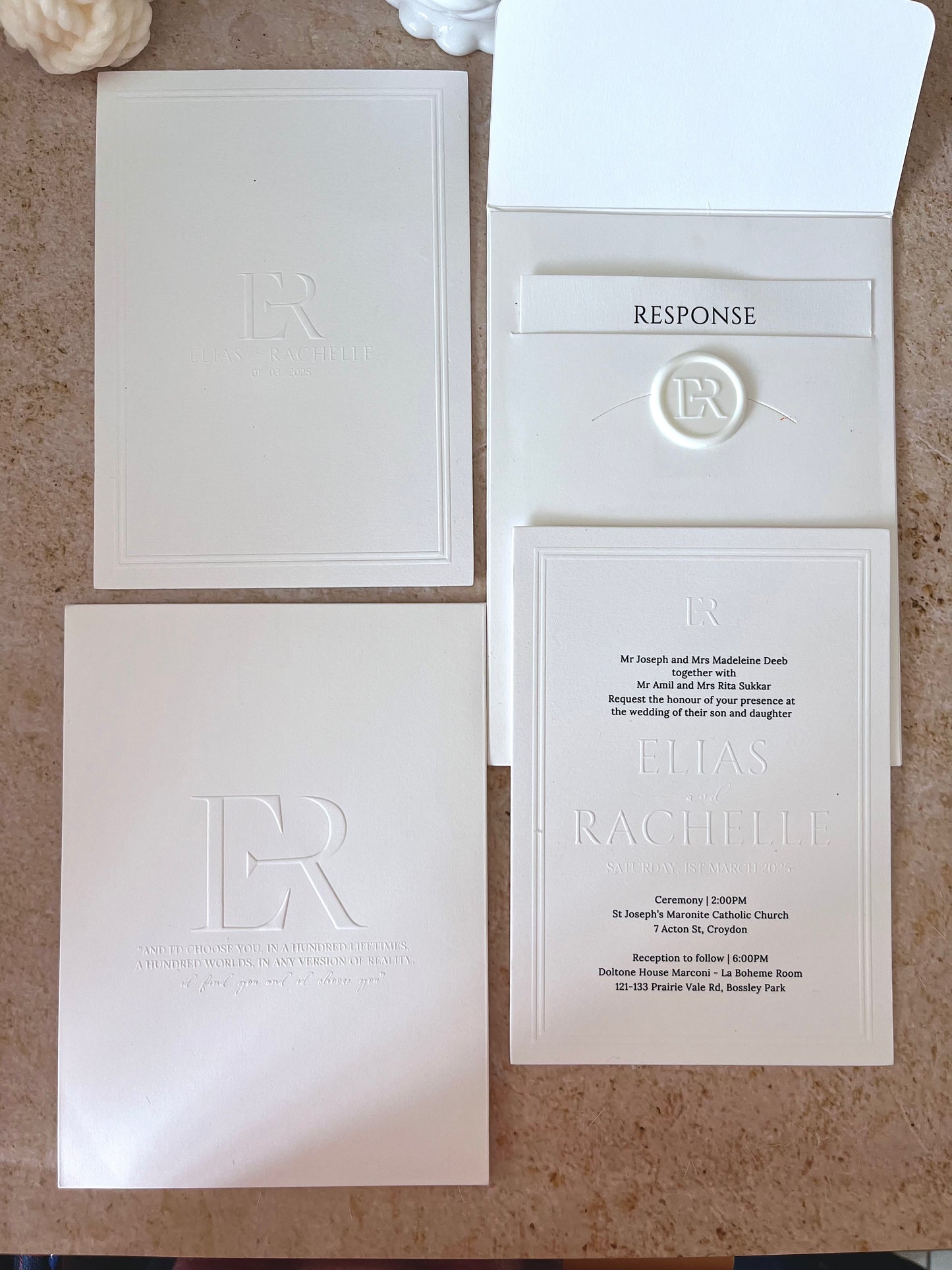 The embossed suite